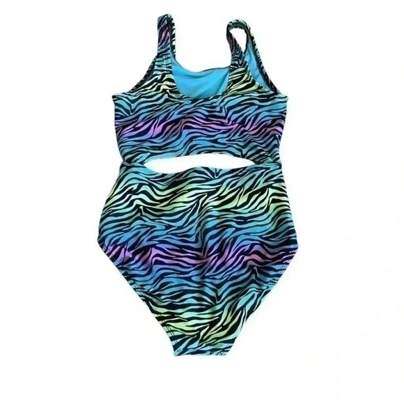Art Class Zebra Multicolor One-Piece Girls Swimming Suit SZ L (10/12) # 1315 - Picture 4 of 10